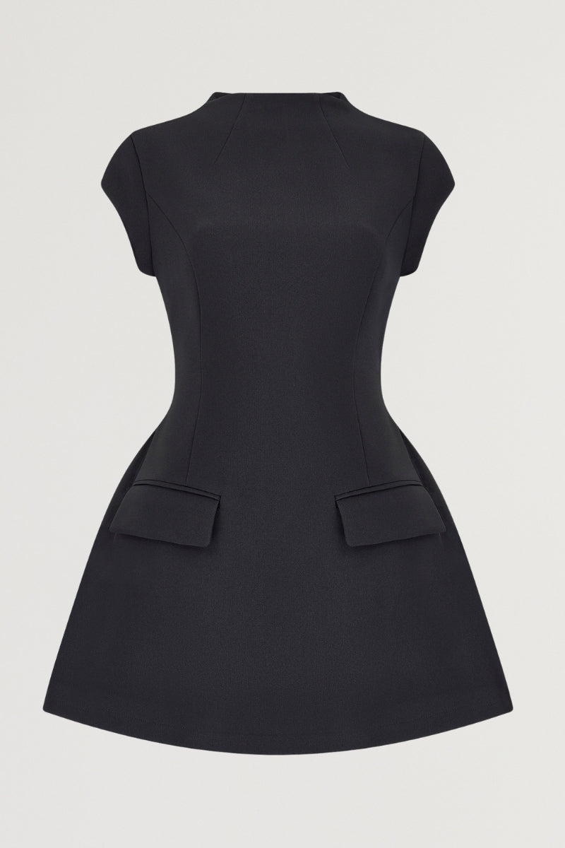 Mini Dress with Flutter Sleeves – image 6