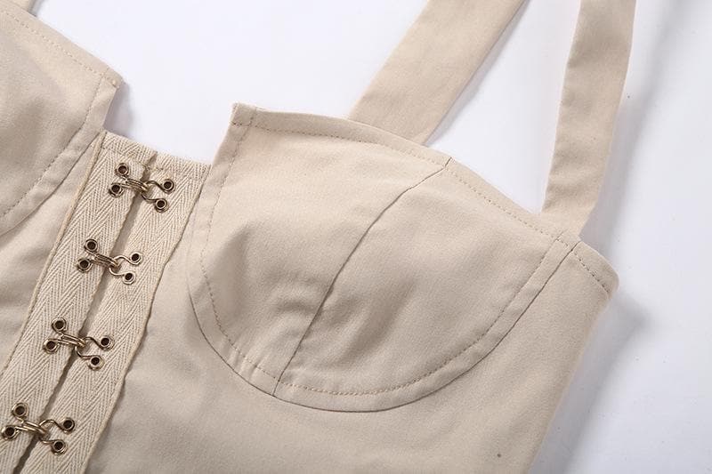 Low cut vintage style crop top – image 5
