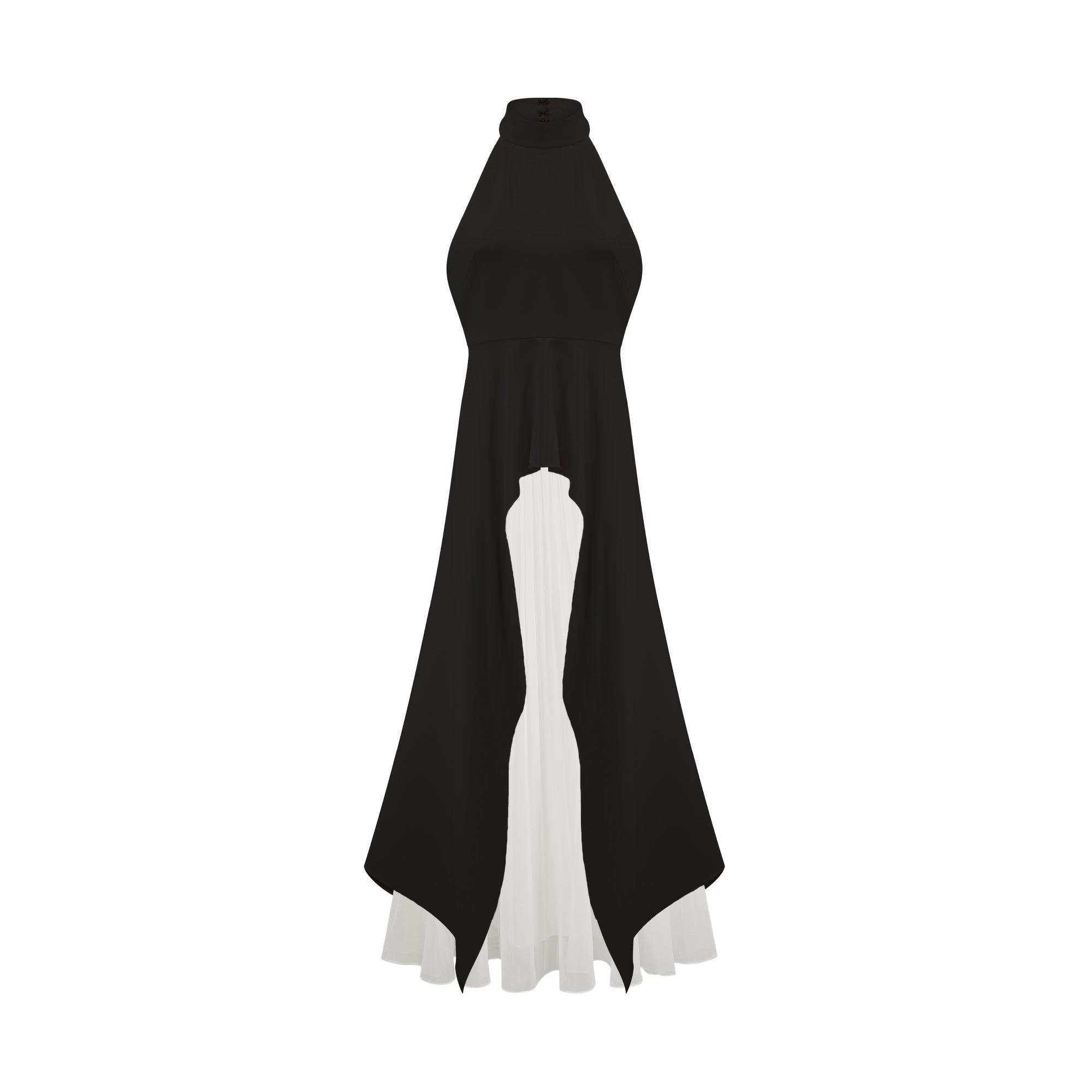 Inés halterneck layered long dress – image 2