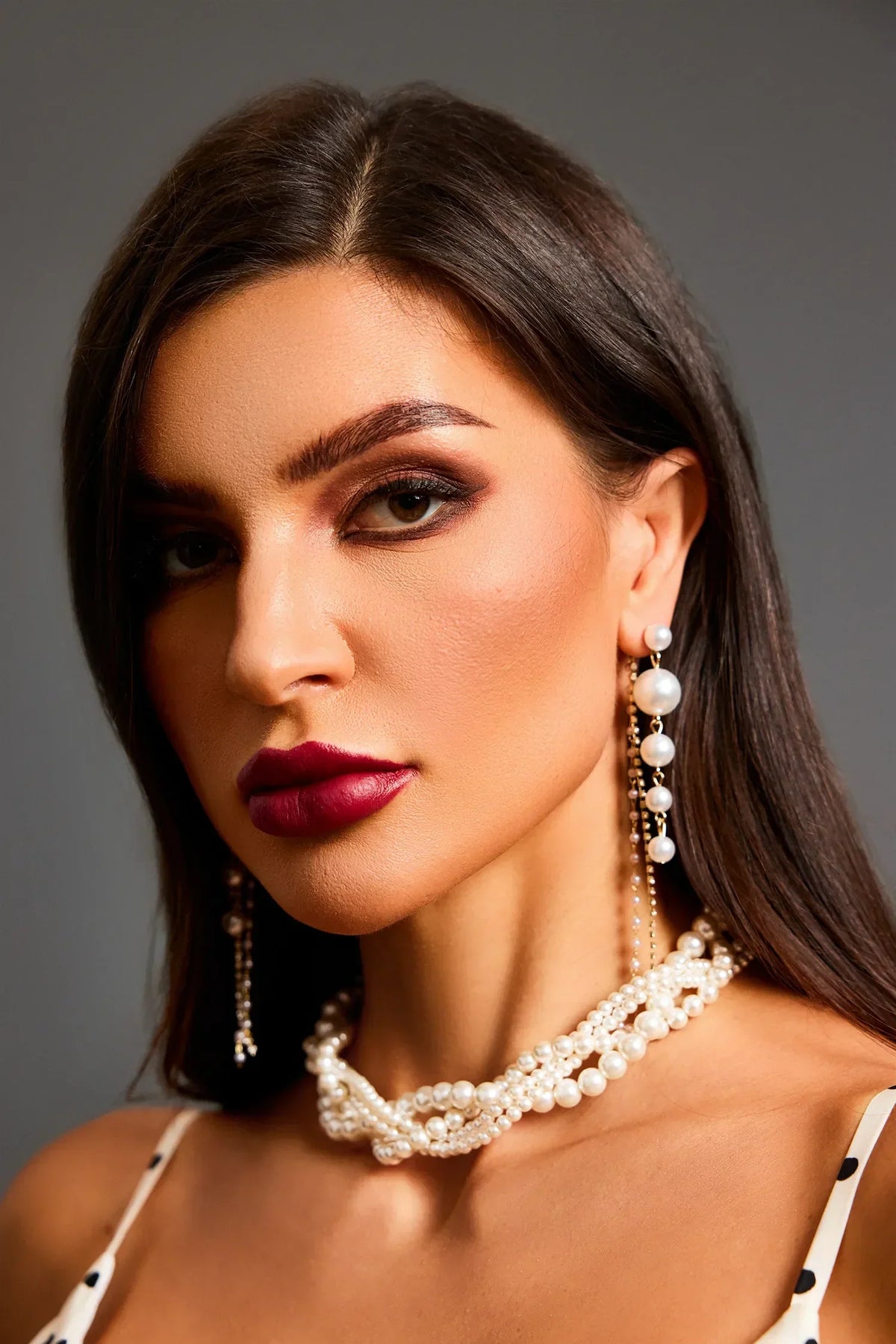 Amalia Earrings – Cascading Pearls – image 2