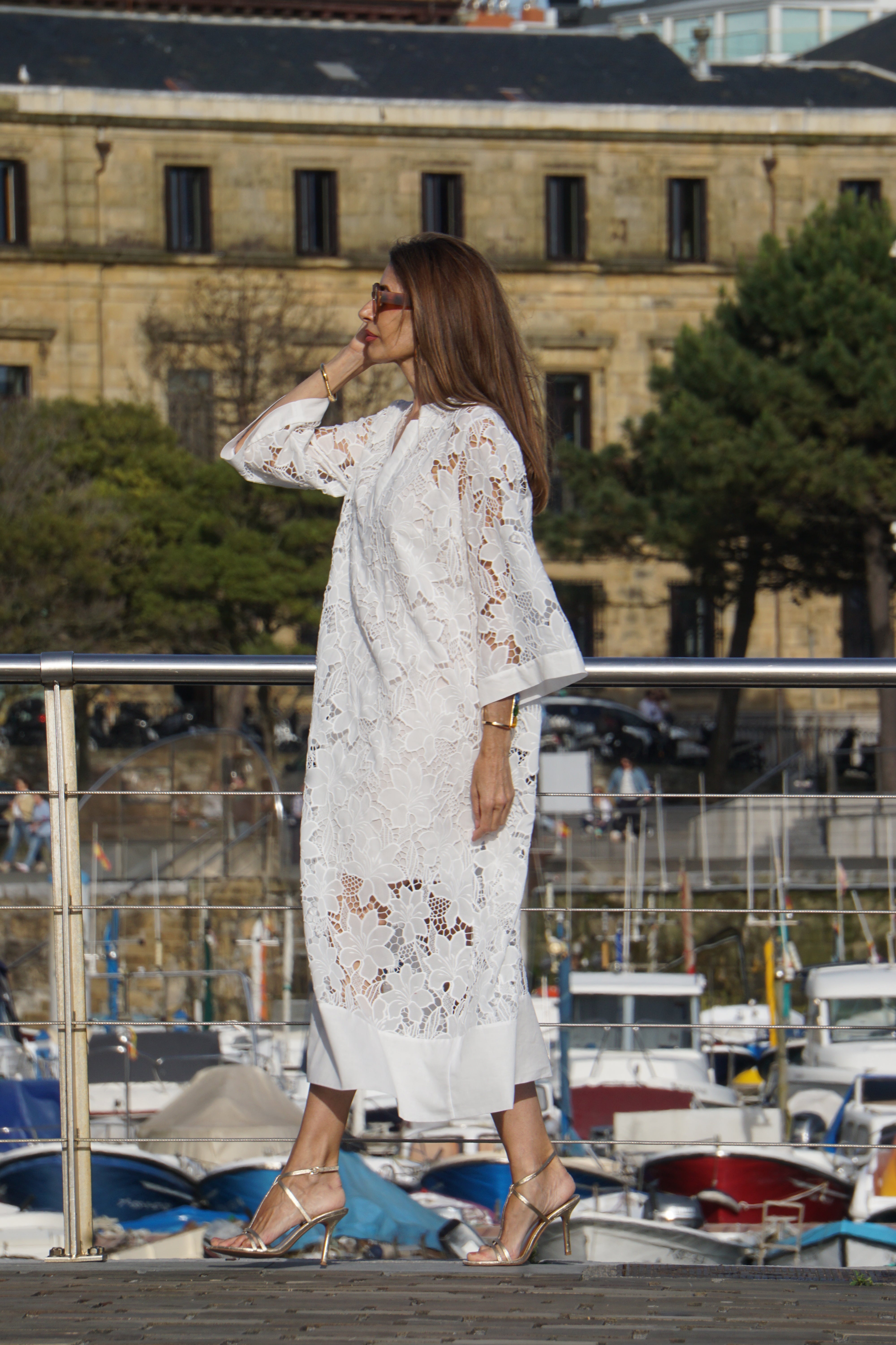 Luana Dress in White Lace – image 7