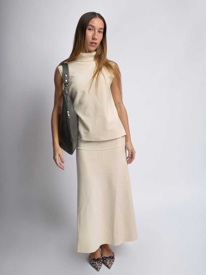 Schwarze Umhängetasche Damen | Geräumige Tasche mit Reißverschluss