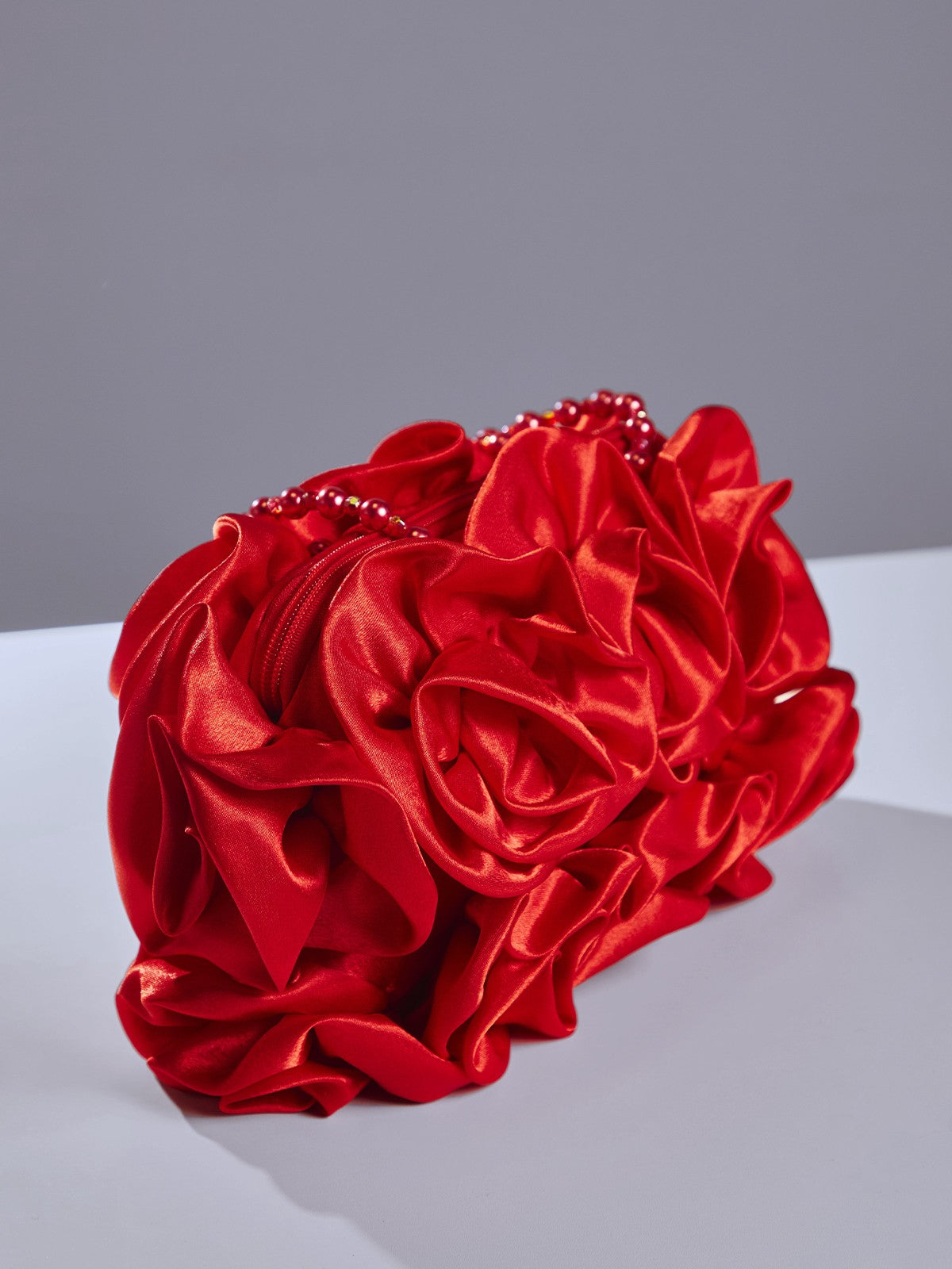 Adahy Flower Satin Bag In Red – image 3