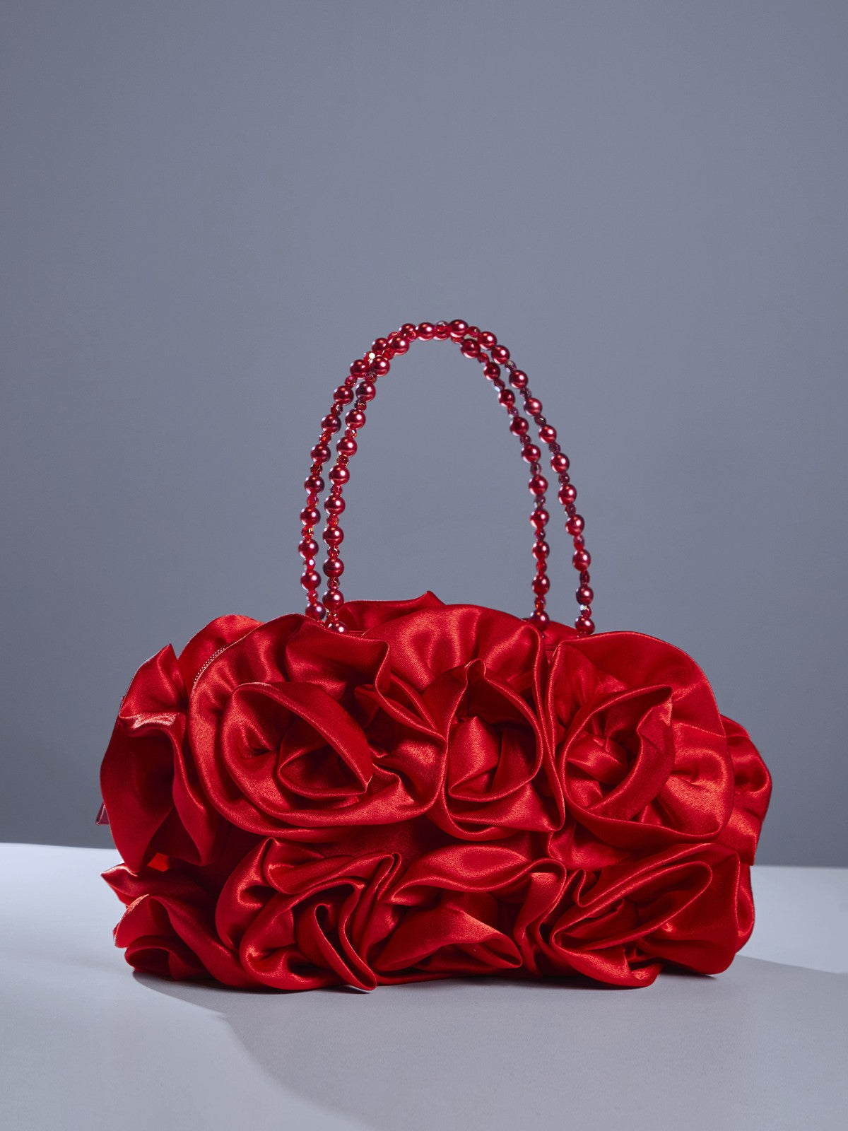 Adahy Flower Satin Bag In Red – image 1