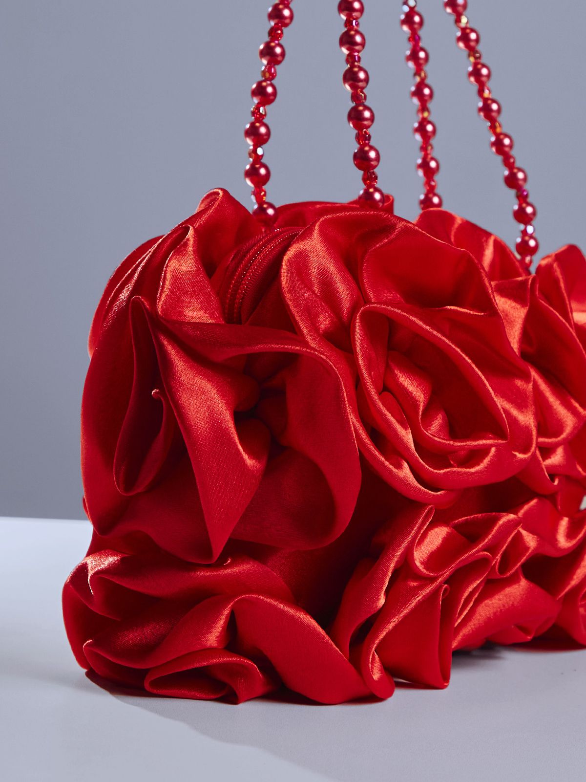 Adahy Flower Satin Bag In Red – image 2