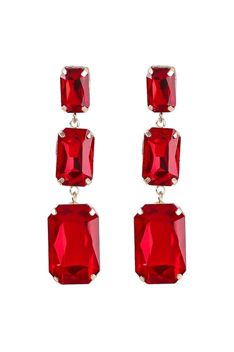 Adalyn Crystal Gem Drap Earrings – image 2