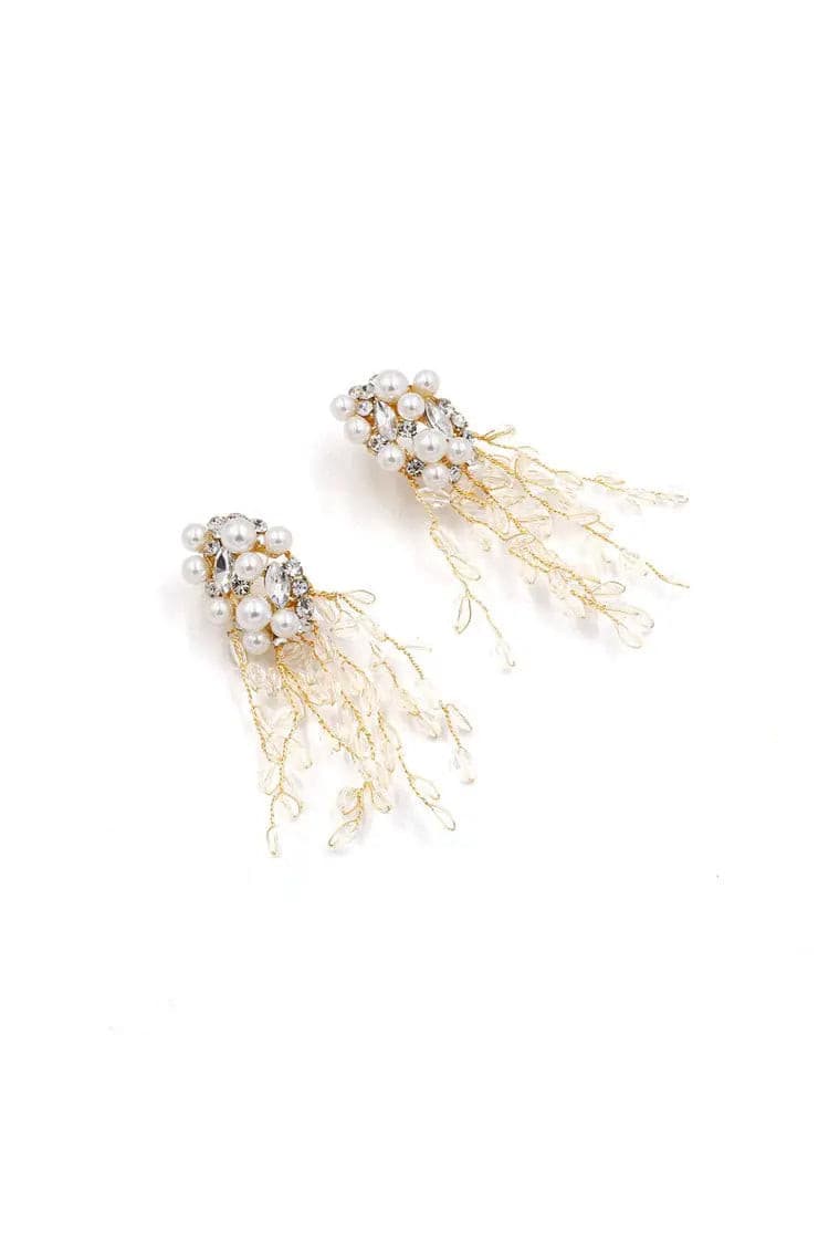 Melanie Crystal Tassel Earrings – image 3