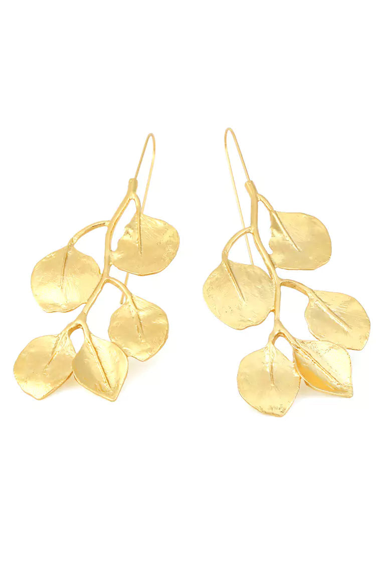 Carwyn Golden Leaves Earrings – image 3