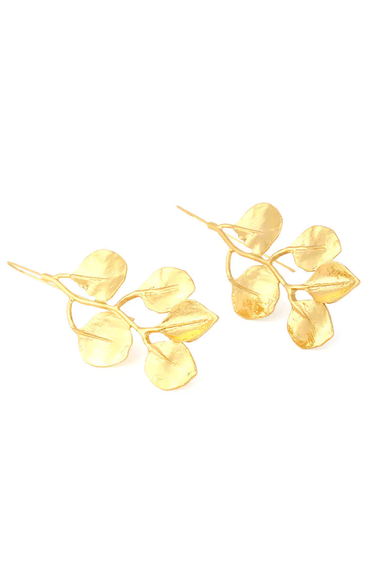 Carwyn Golden Leaves Earrings – image 4