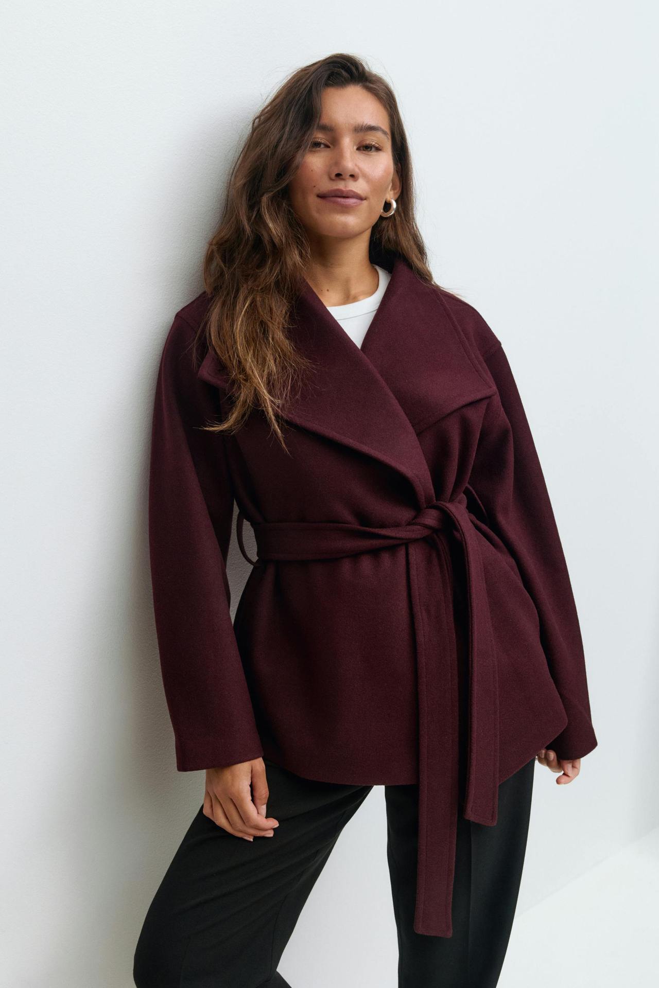 Alma Mid-Length Coat – Red – image 1