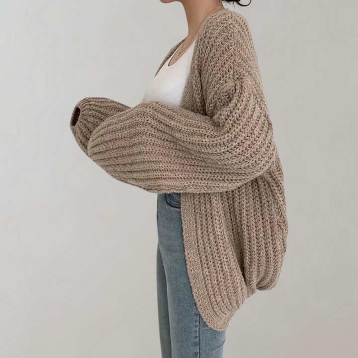 Damen Cardigan Übergröße | Gestrickter Oversize-Cardigan für Alltag und Freizeit
