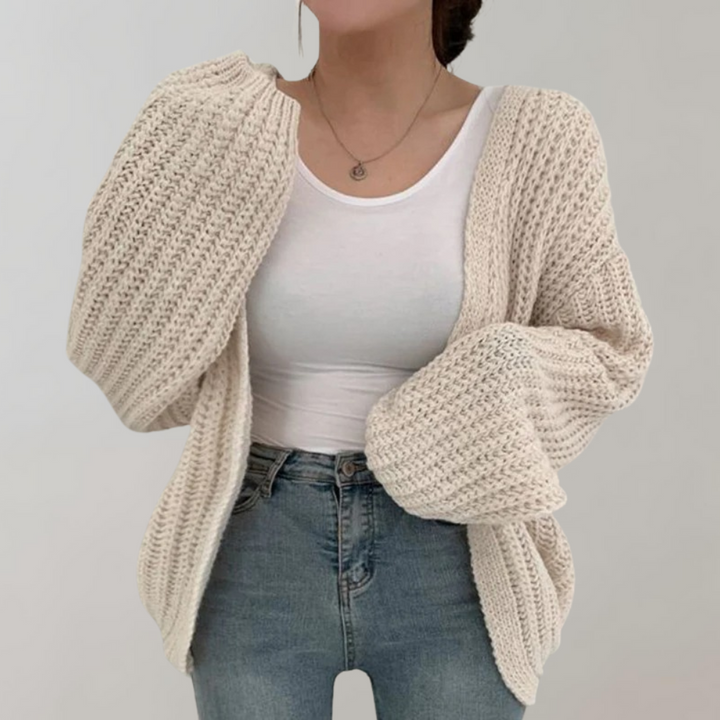 Damen Cardigan Übergröße | Gestrickter Oversize-Cardigan für Alltag und Freizeit