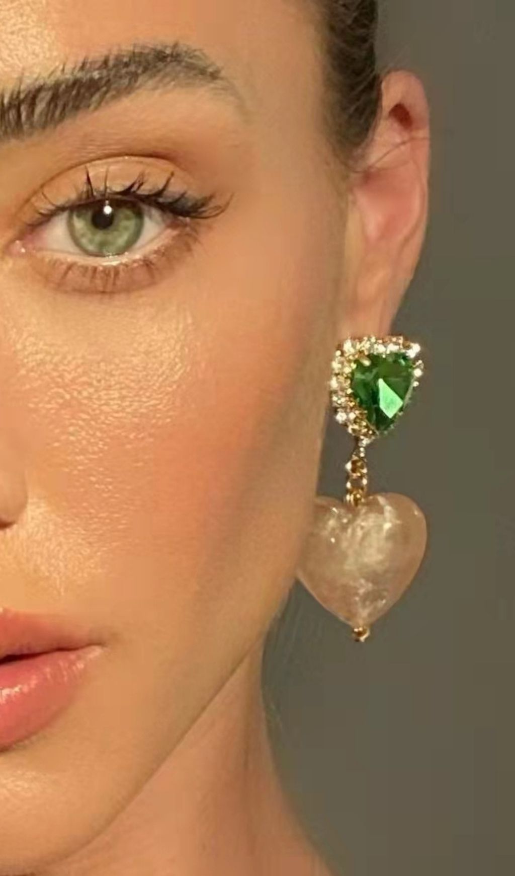 Brynlee Crystal Heart Shaped Earrings – image 2