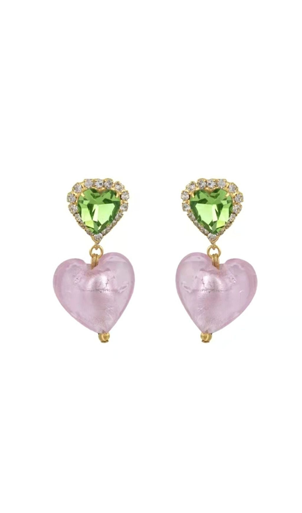 Brynlee Crystal Heart Shaped Earrings – image 1