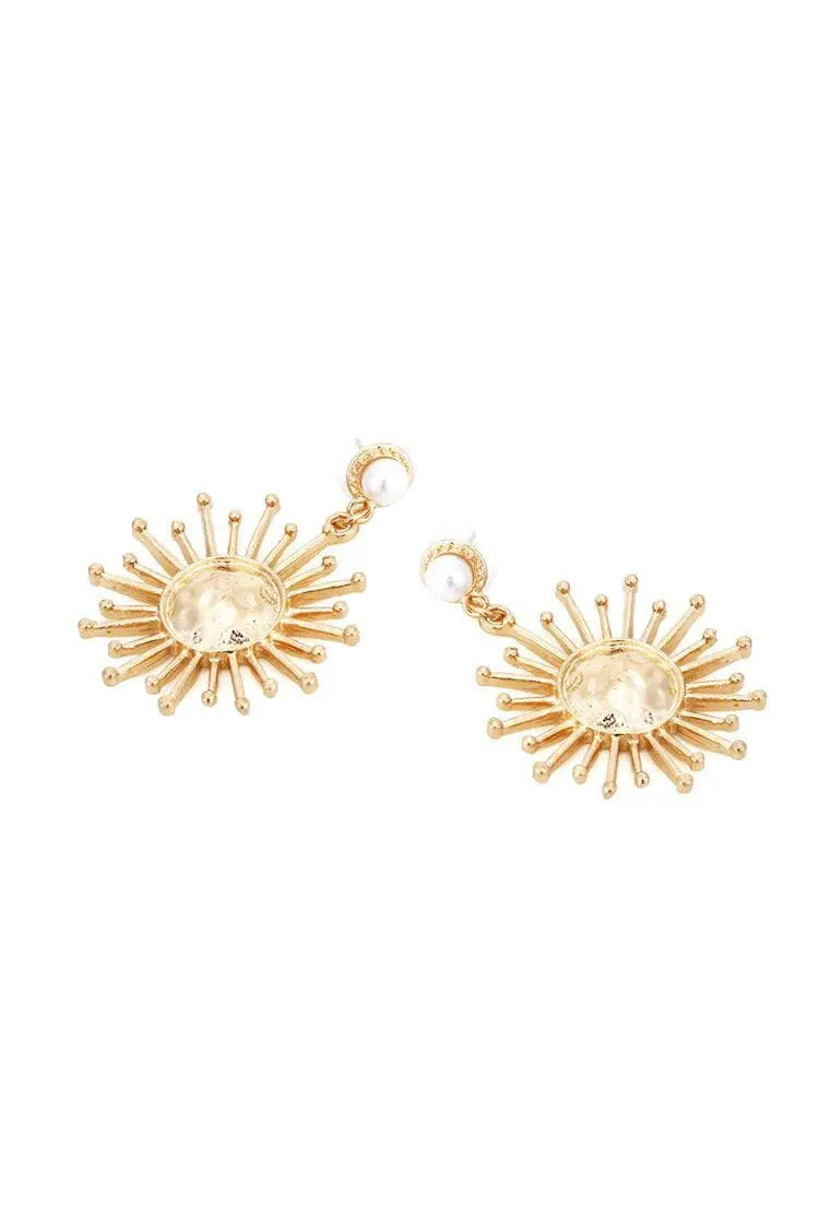 Tigerlily Pearl Sun Earrings – image 2