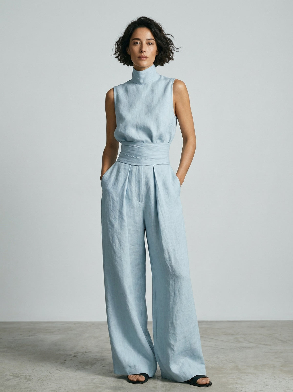 Nuria – Minimalist Sleeveless Top Set – image 3
