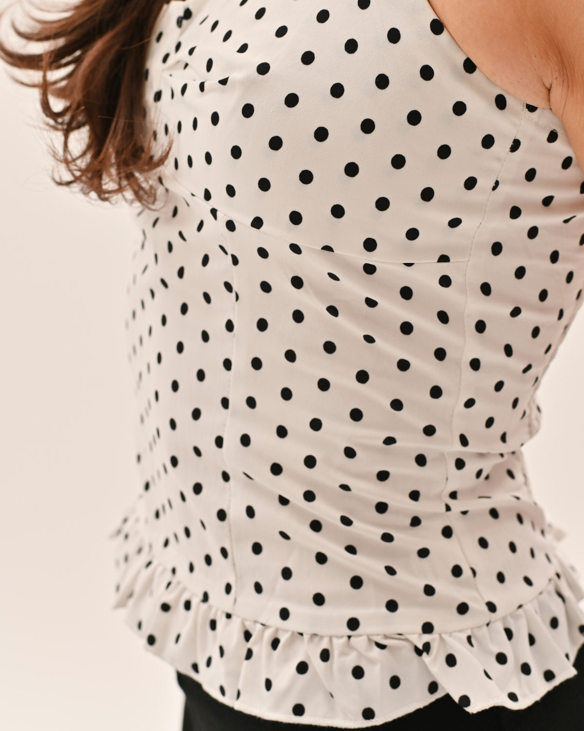 Athena Polka Dot Top - White – image 5