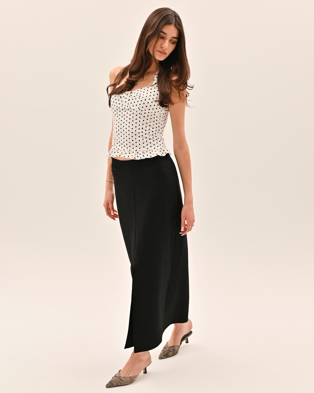 Athena Polka Dot Top - White – image 6
