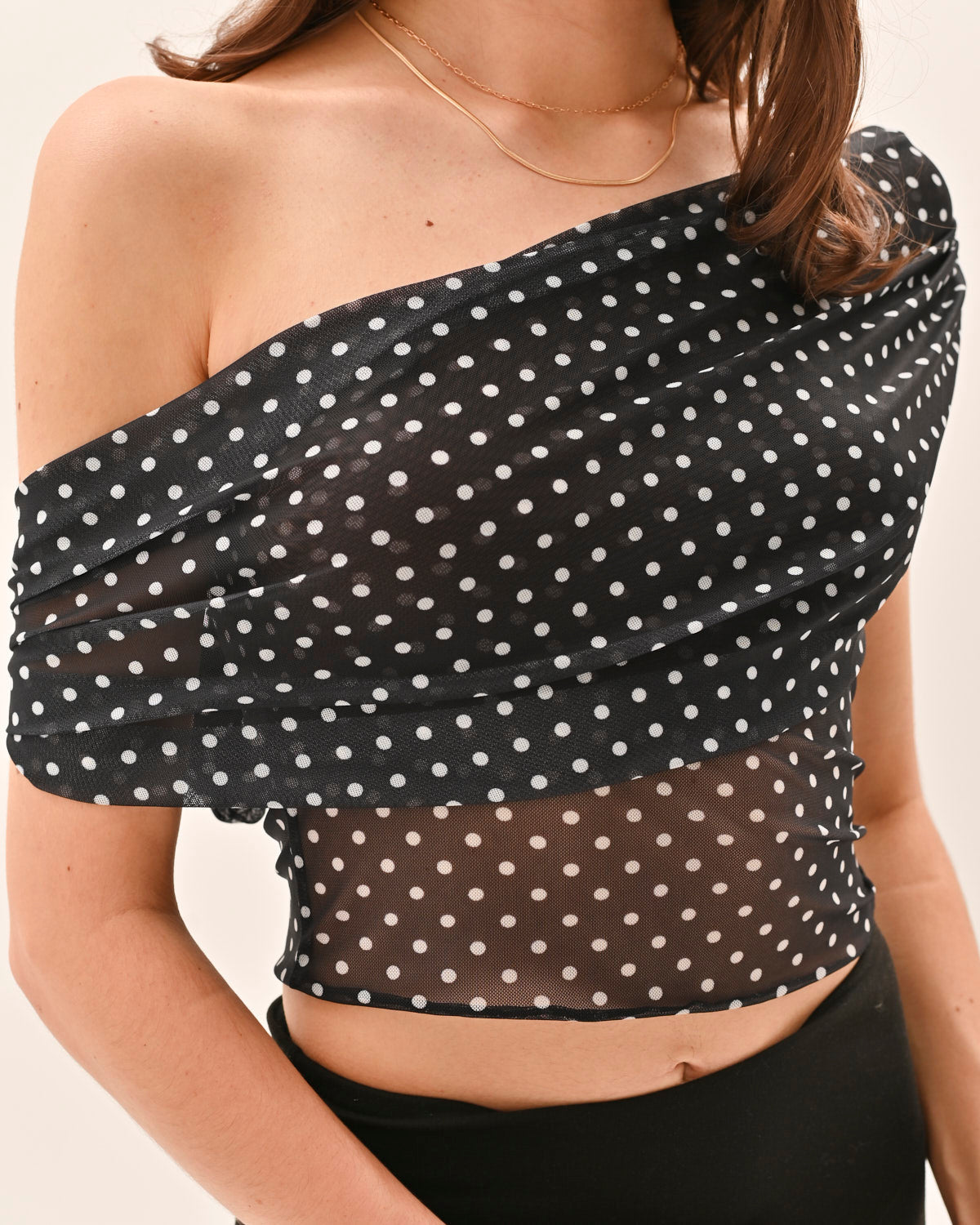 Allura Polka Dot Top - Black – image 2