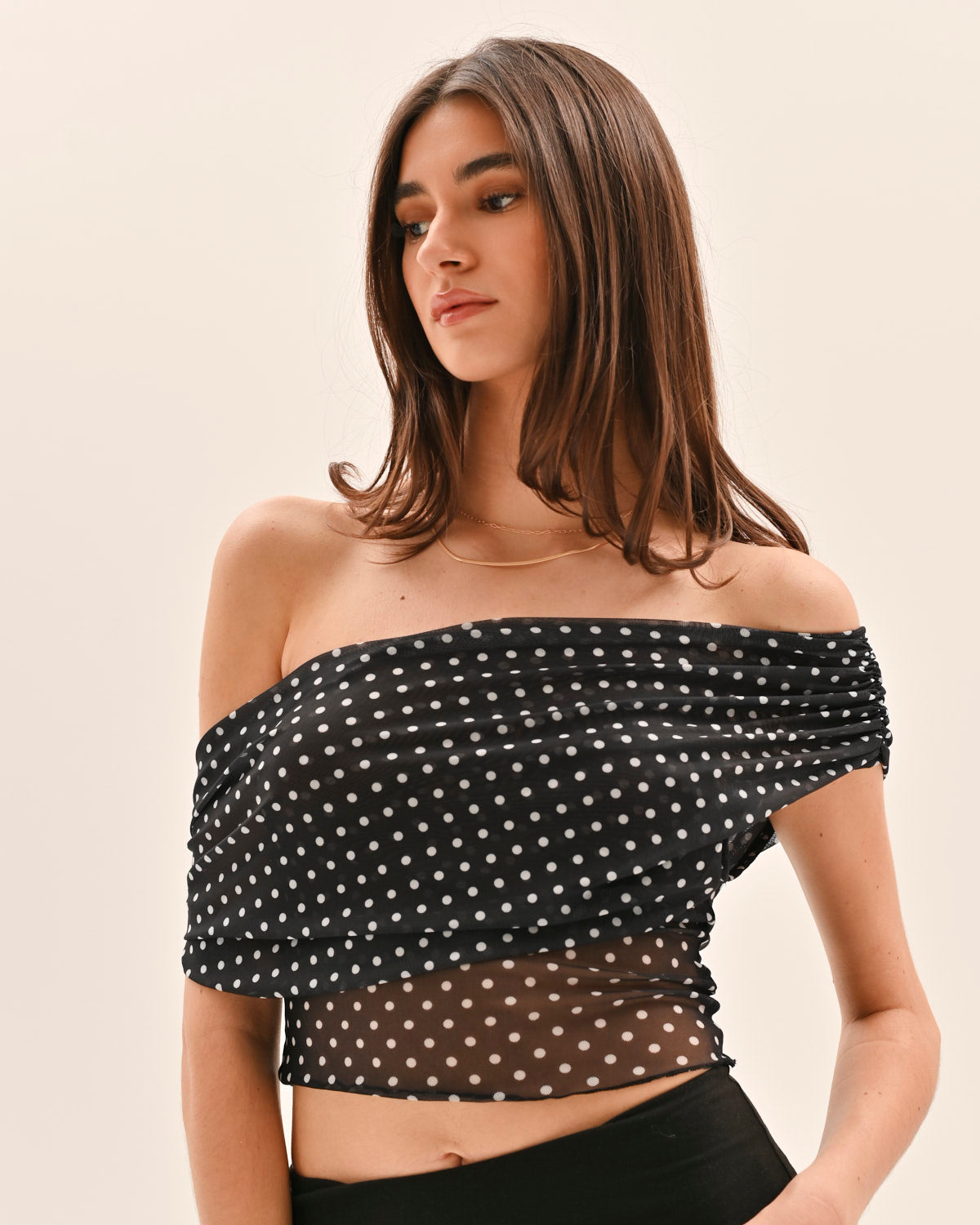 Allura Polka Dot Top - Black – image 3
