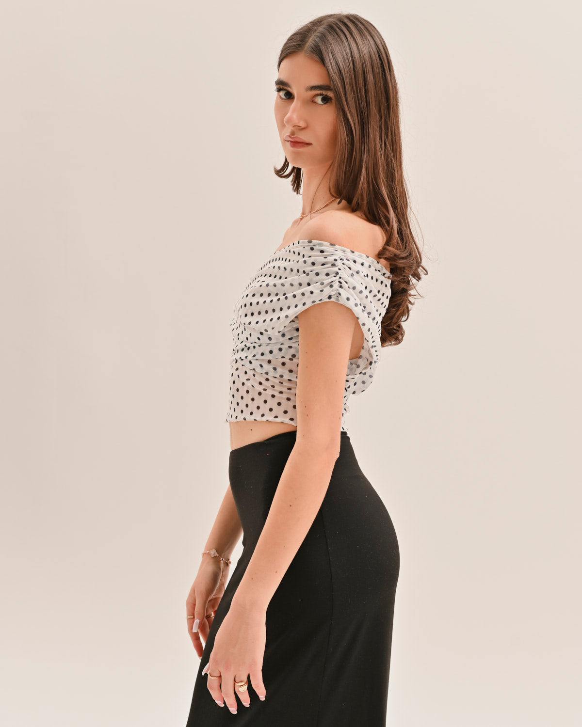 Allura Polka Dot Top - White – image 5