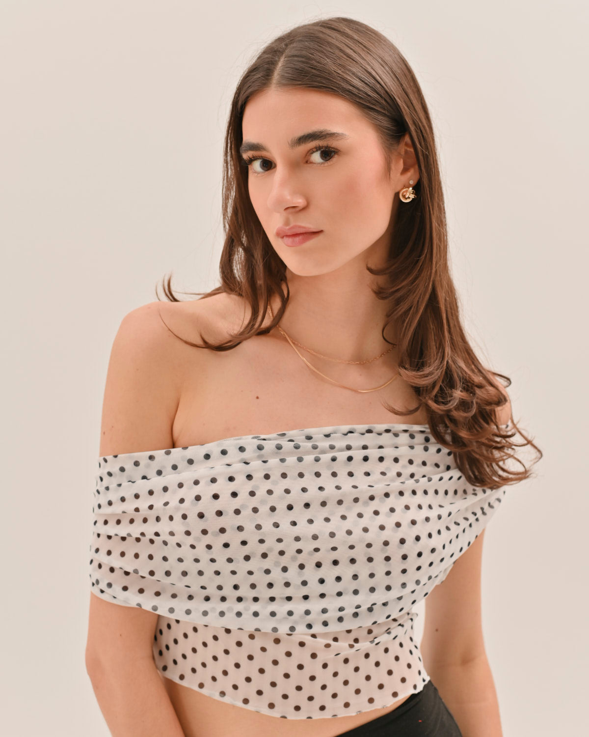 Allura Polka Dot Top - White – image 2