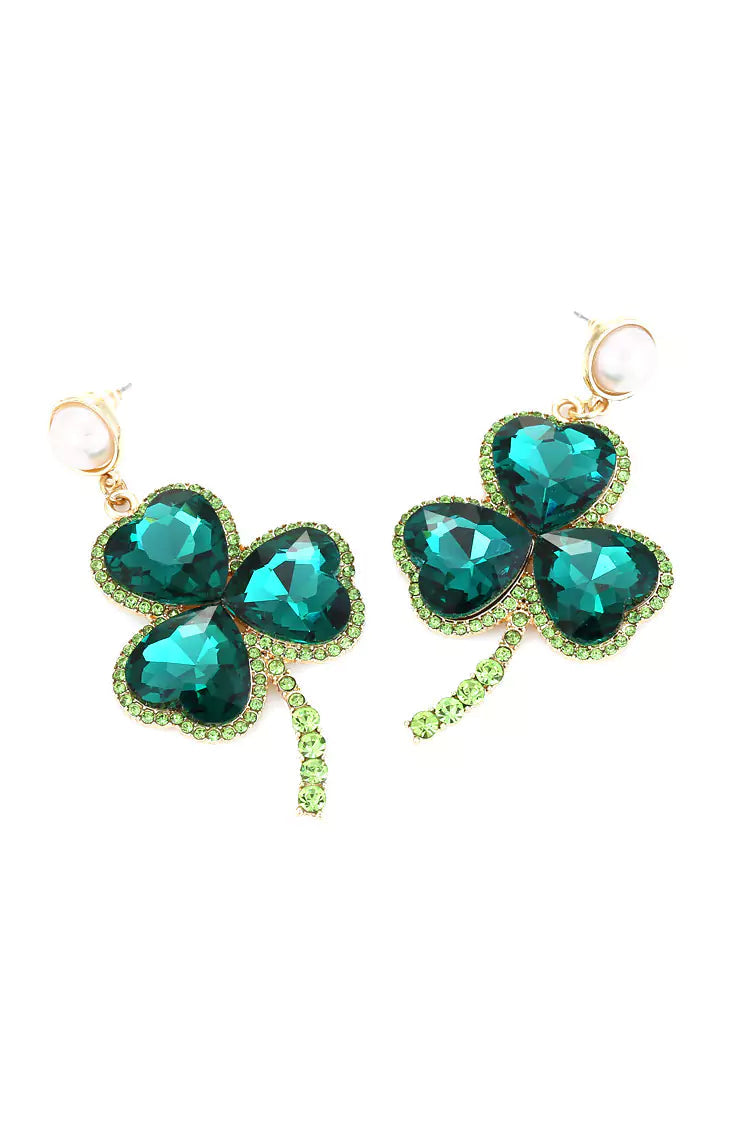 Akihiko Emerald Clover Earrings – image 5