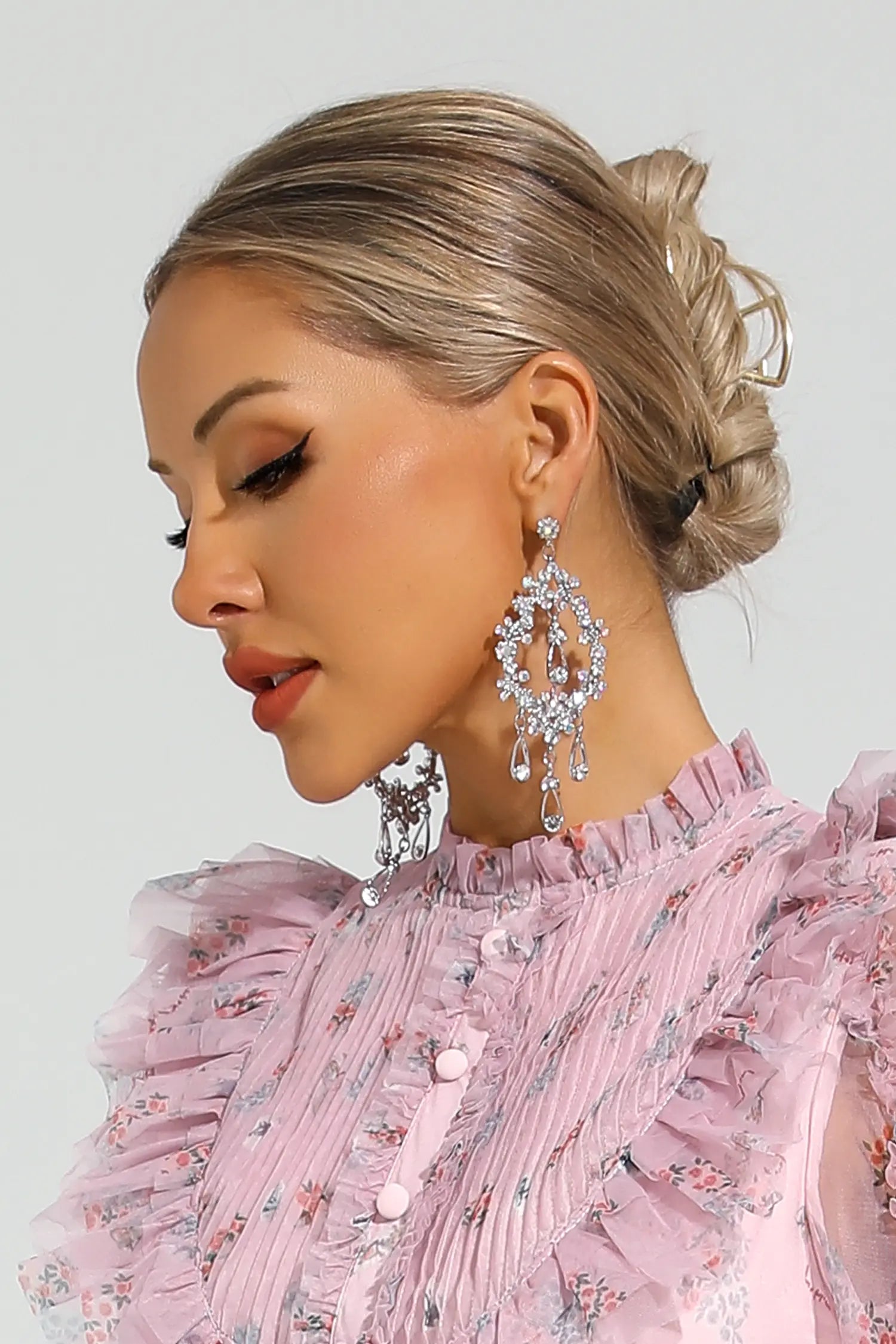 Titus Silver Diamond Earrings – image 4