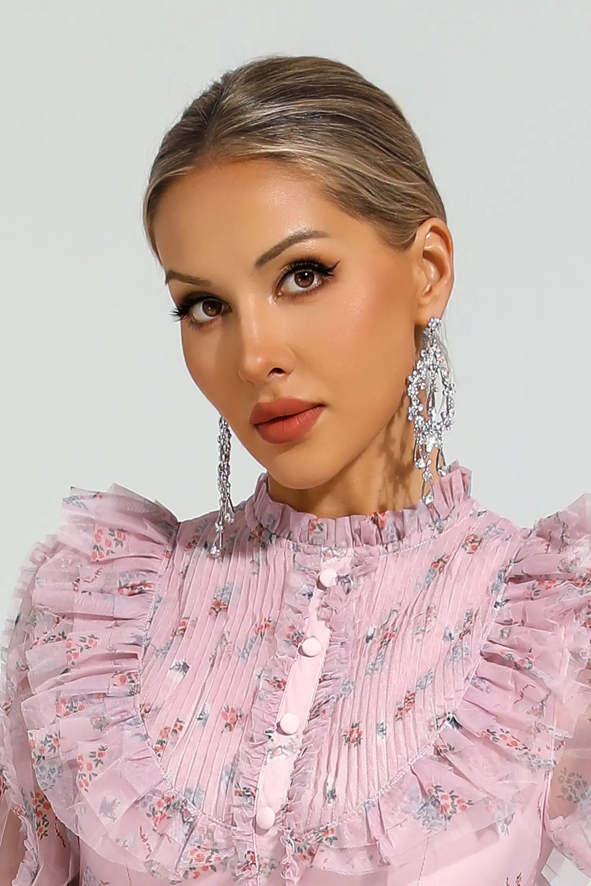 Titus Silver Diamond Earrings – image 3