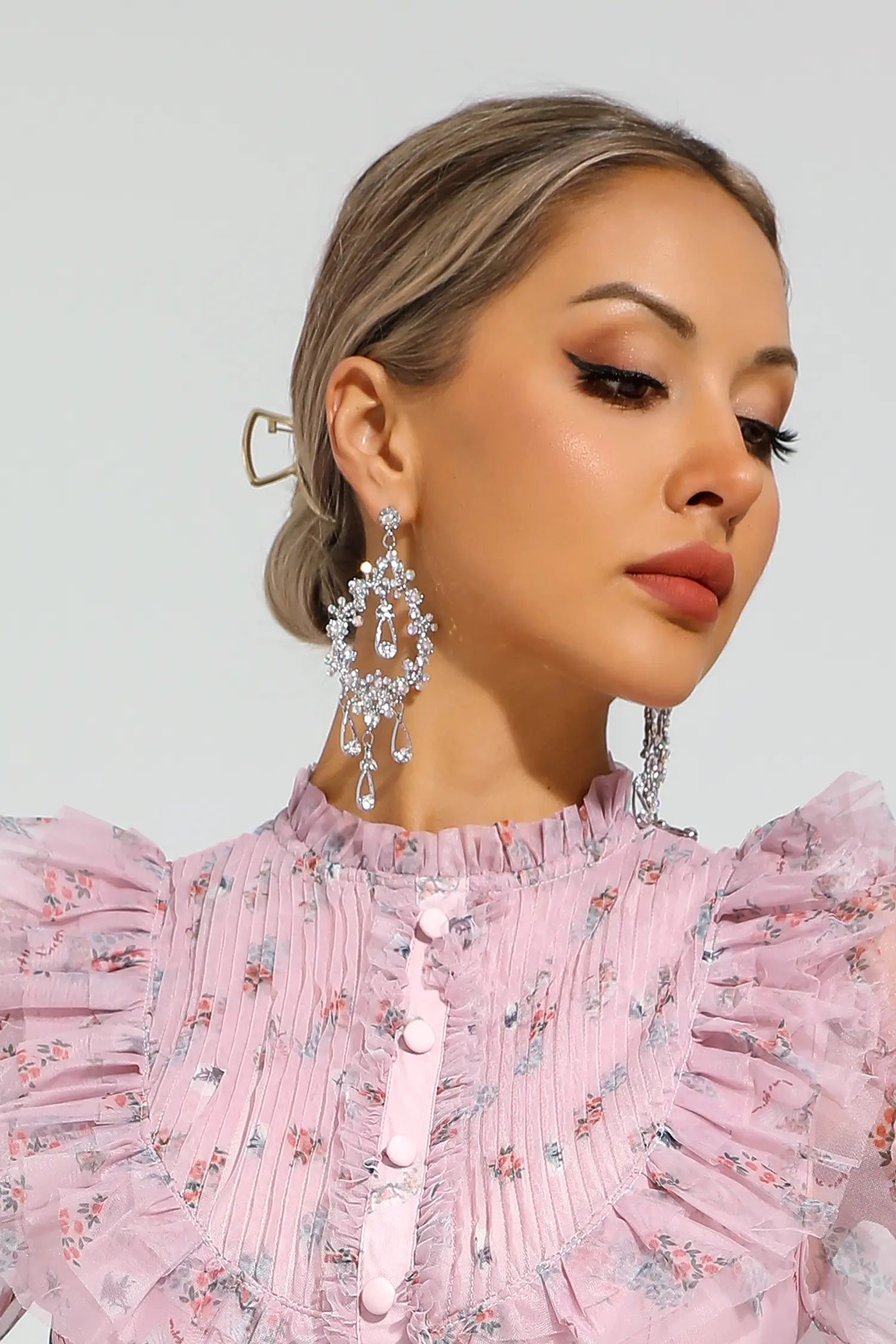 Titus Silver Diamond Earrings – image 2