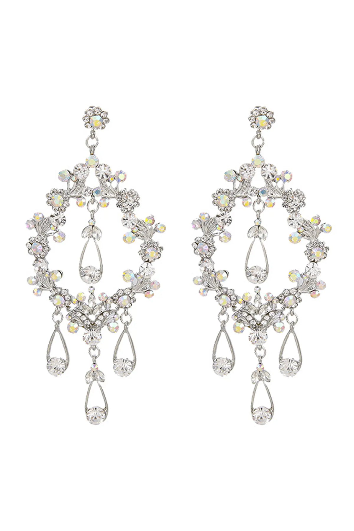 Titus Silver Diamond Earrings – image 1