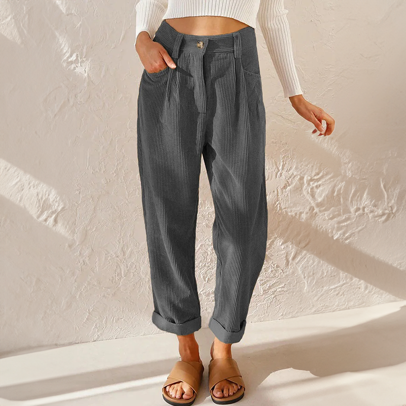 Damen Freizeithose mit weitem Bein | Bequeme Hose für Alltag und Freizeit
