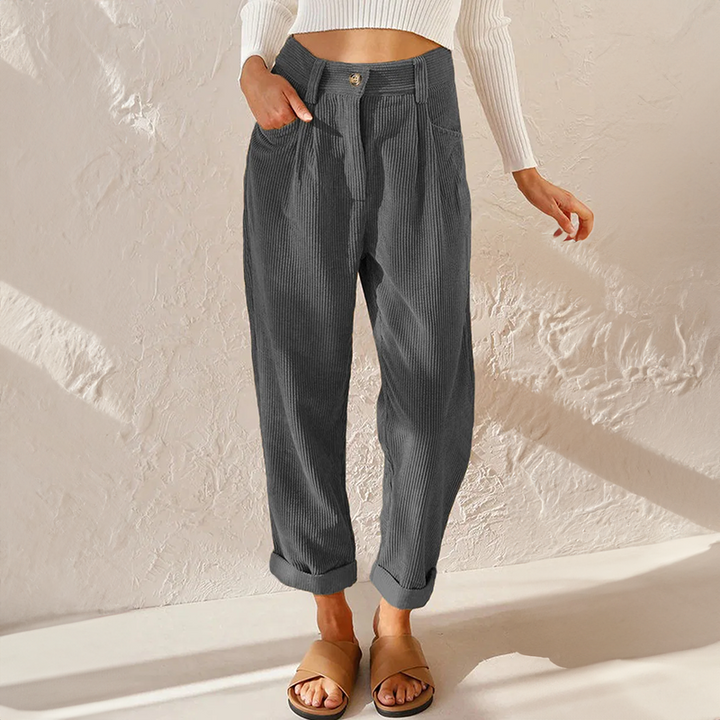 Damen Freizeithose mit weitem Bein | Bequeme Hose für Alltag und Freizeit