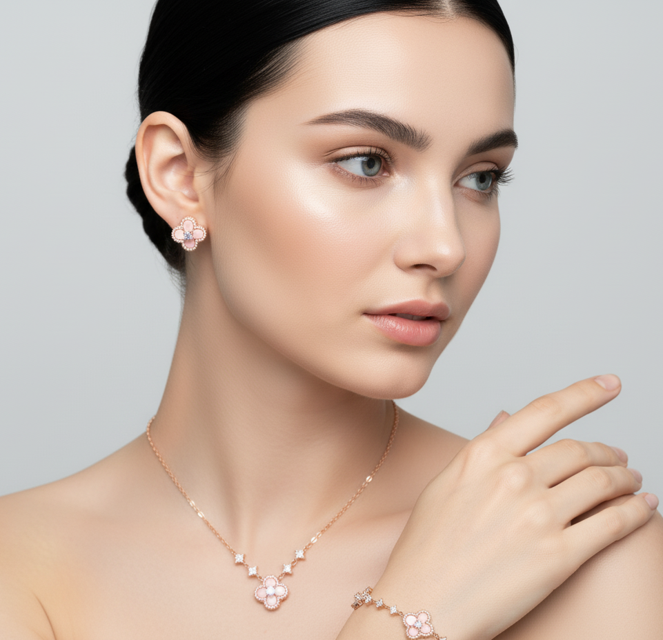 Sakura Cleef Set - Bracelet, Earrings & Necklace – image 4