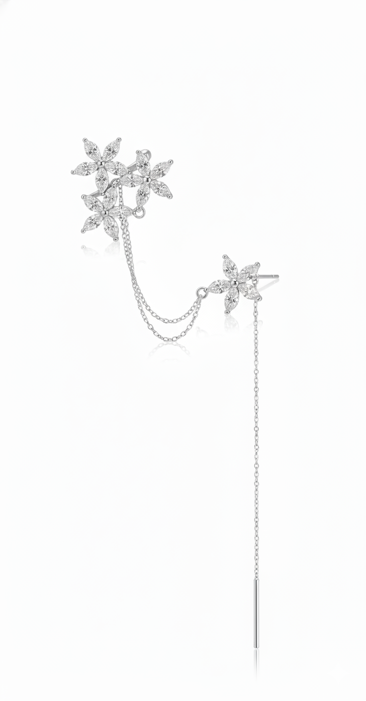 Serene Flora Ear Cuff - Pair – image 1