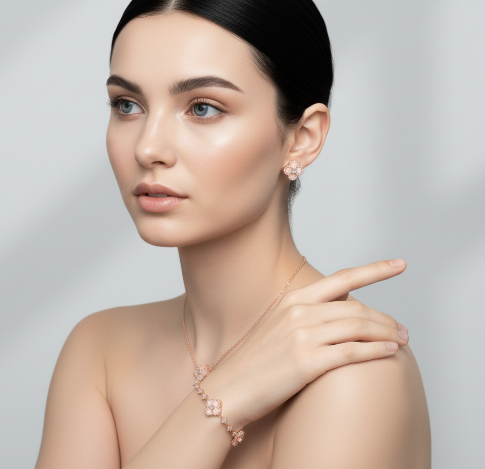 Sakura Cleef Set - Bracelet, Earrings & Necklace – image 3