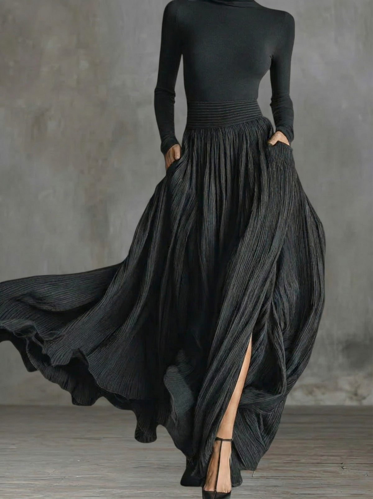 Alessia – High-waist maxi dress – image 1