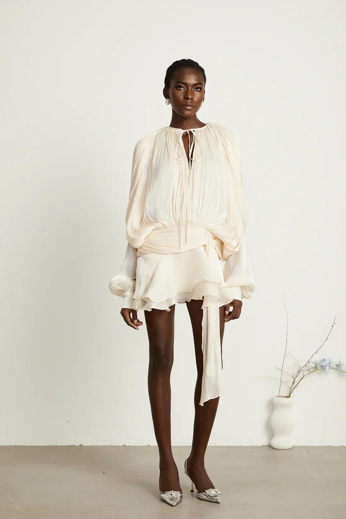 Eugénie Fully Pleated Ruffled Mini Dress – image 3