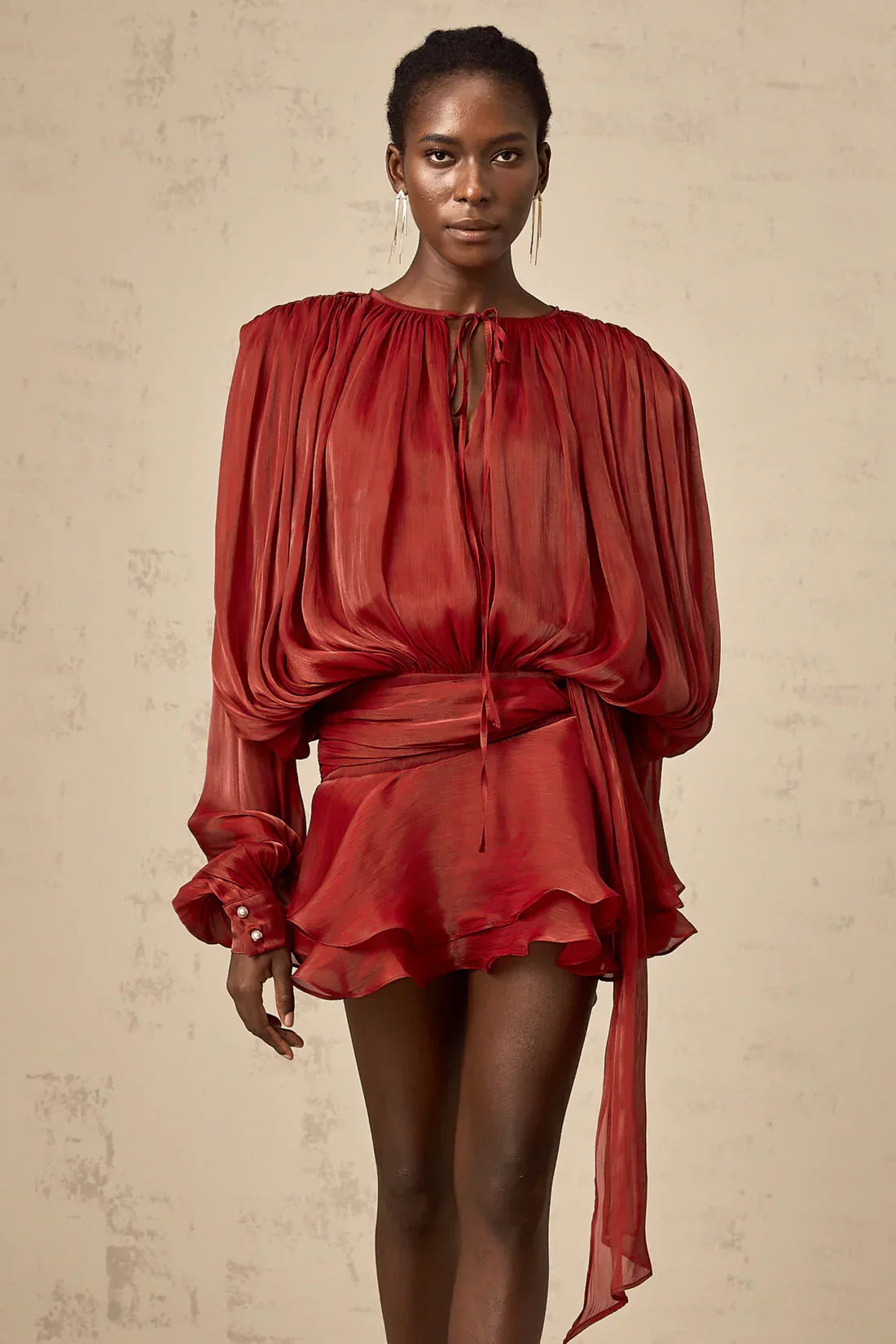 Eugénie Fully Pleated Ruffled Mini Dress – image 10