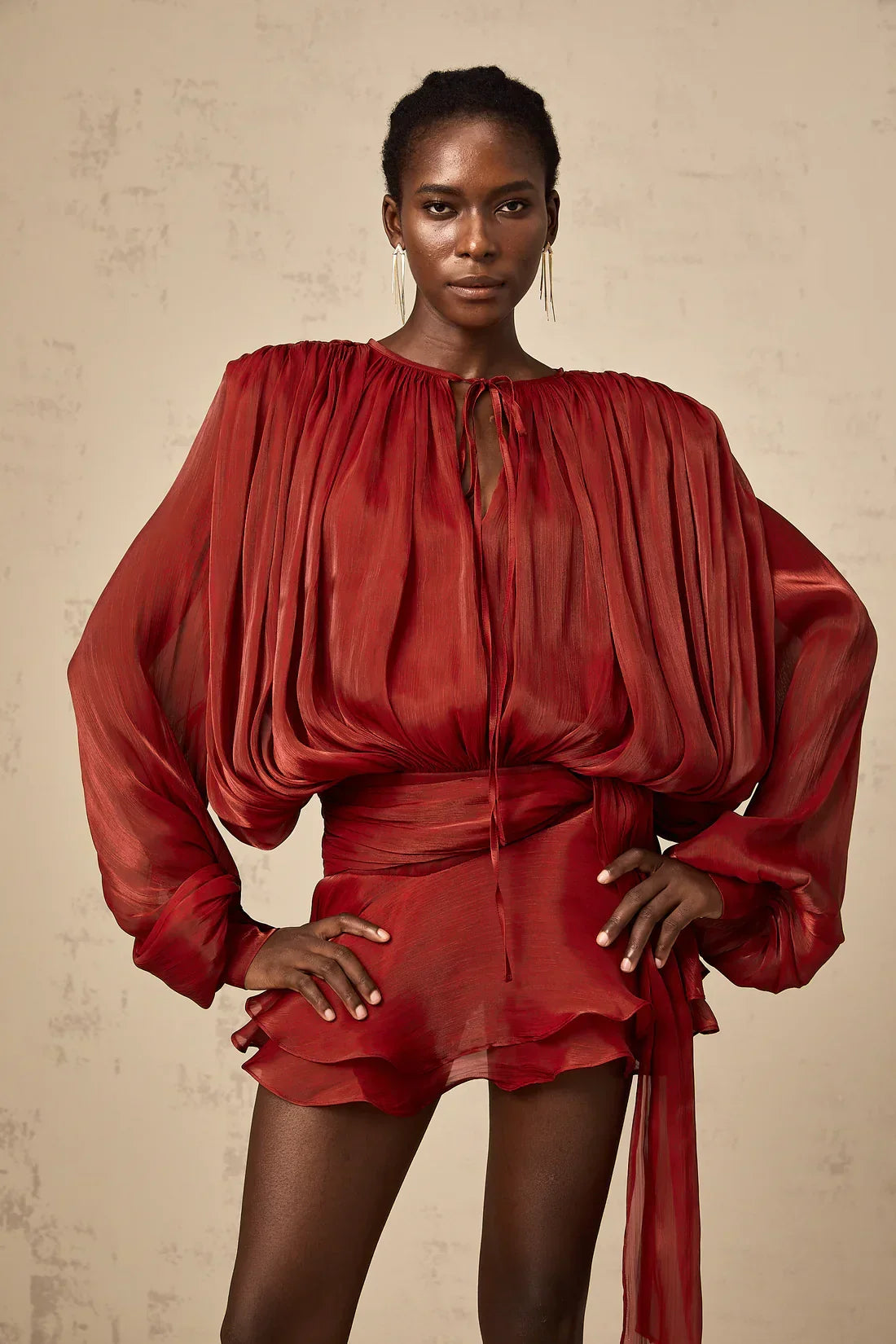 Eugénie Fully Pleated Ruffled Mini Dress – image 11