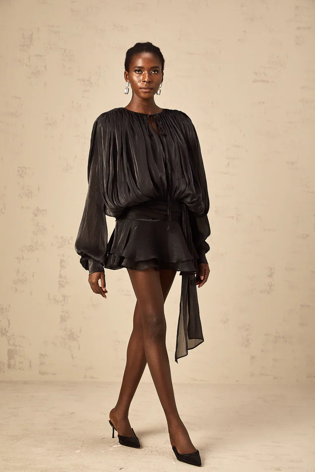Eugénie Fully Pleated Ruffled Mini Dress – image 20