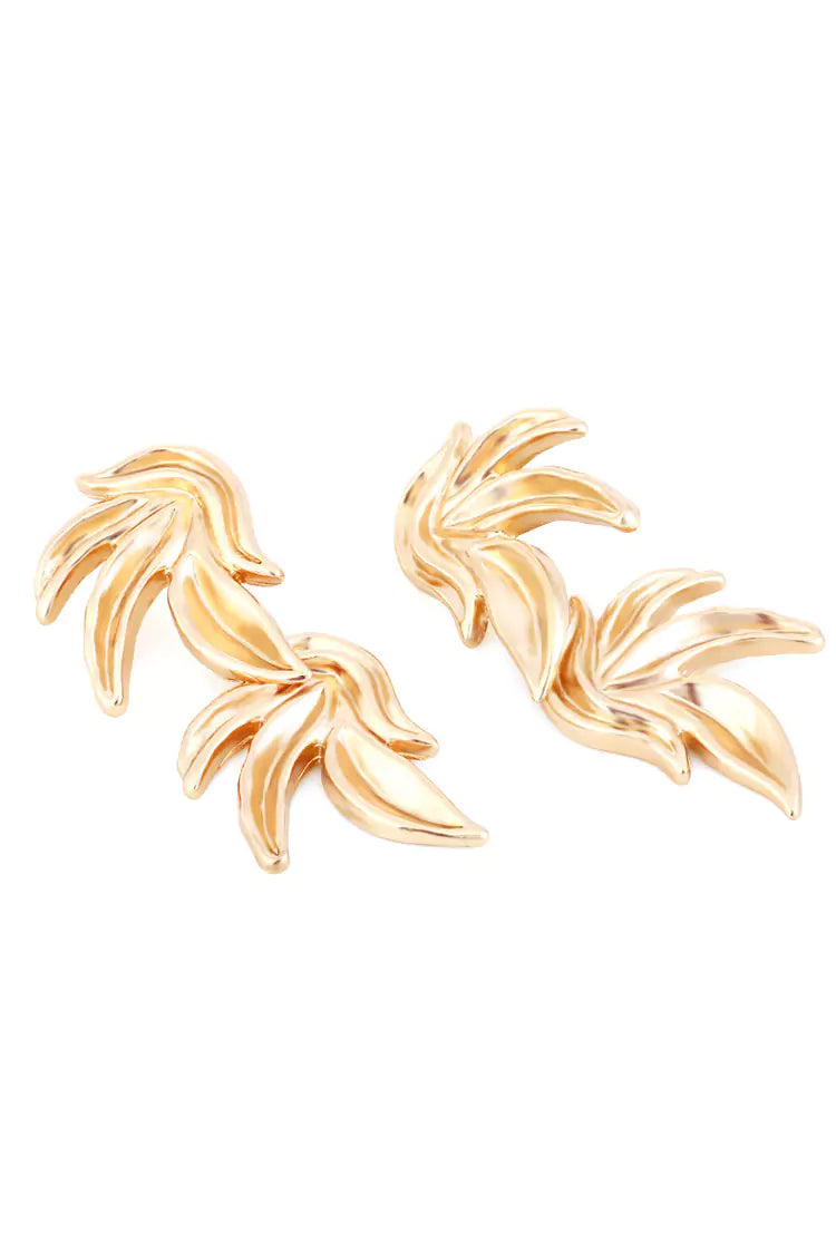 Bexiron Gold Leaves Earrings – image 5