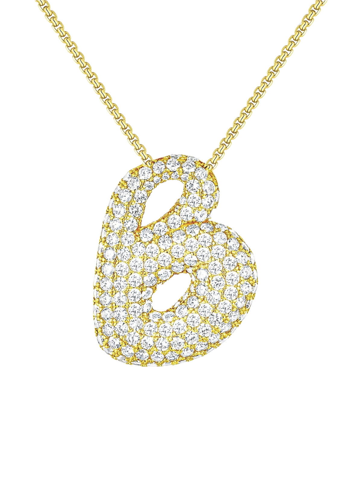 Luna Bubble Letter (A-Z) Necklace – image 9