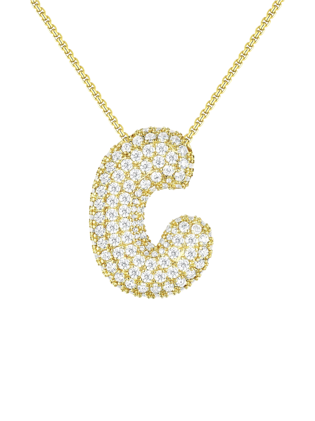 Luna Bubble Letter (A-Z) Necklace – image 10