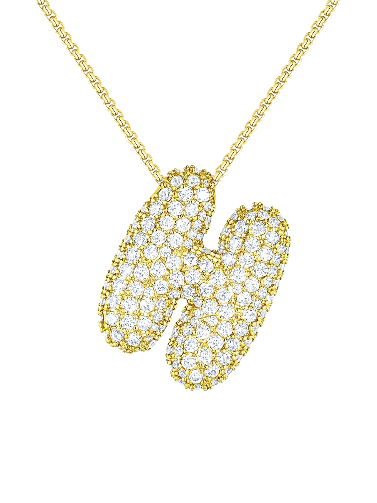 Luna Bubble Letter (A-Z) Necklace – image 15