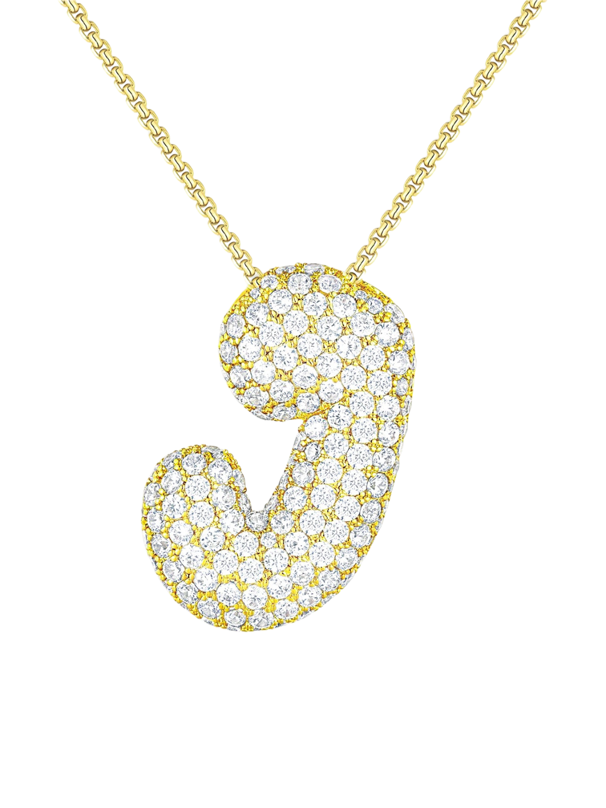 Luna Bubble Letter (A-Z) Necklace – image 17