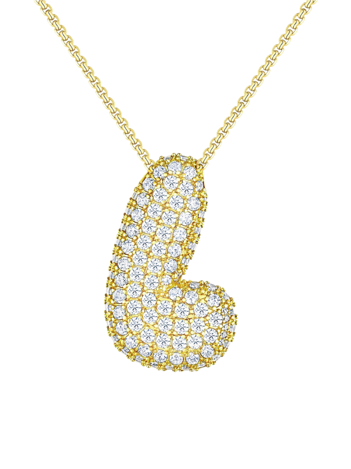 Luna Bubble Letter (A-Z) Necklace – image 19