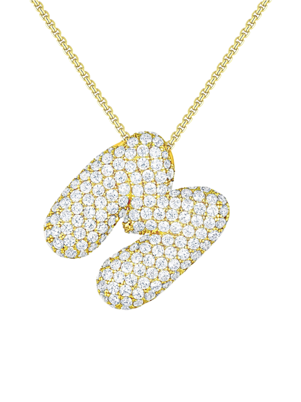 Luna Bubble Letter (A-Z) Necklace – image 20
