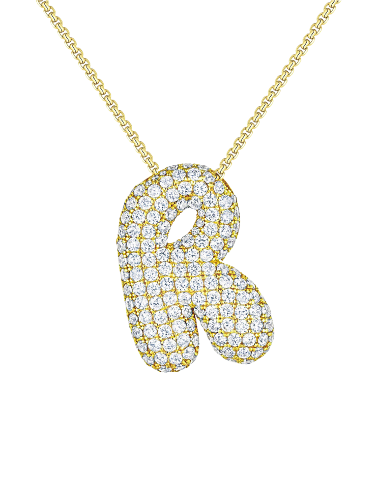 Luna Bubble Letter (A-Z) Necklace – image 24