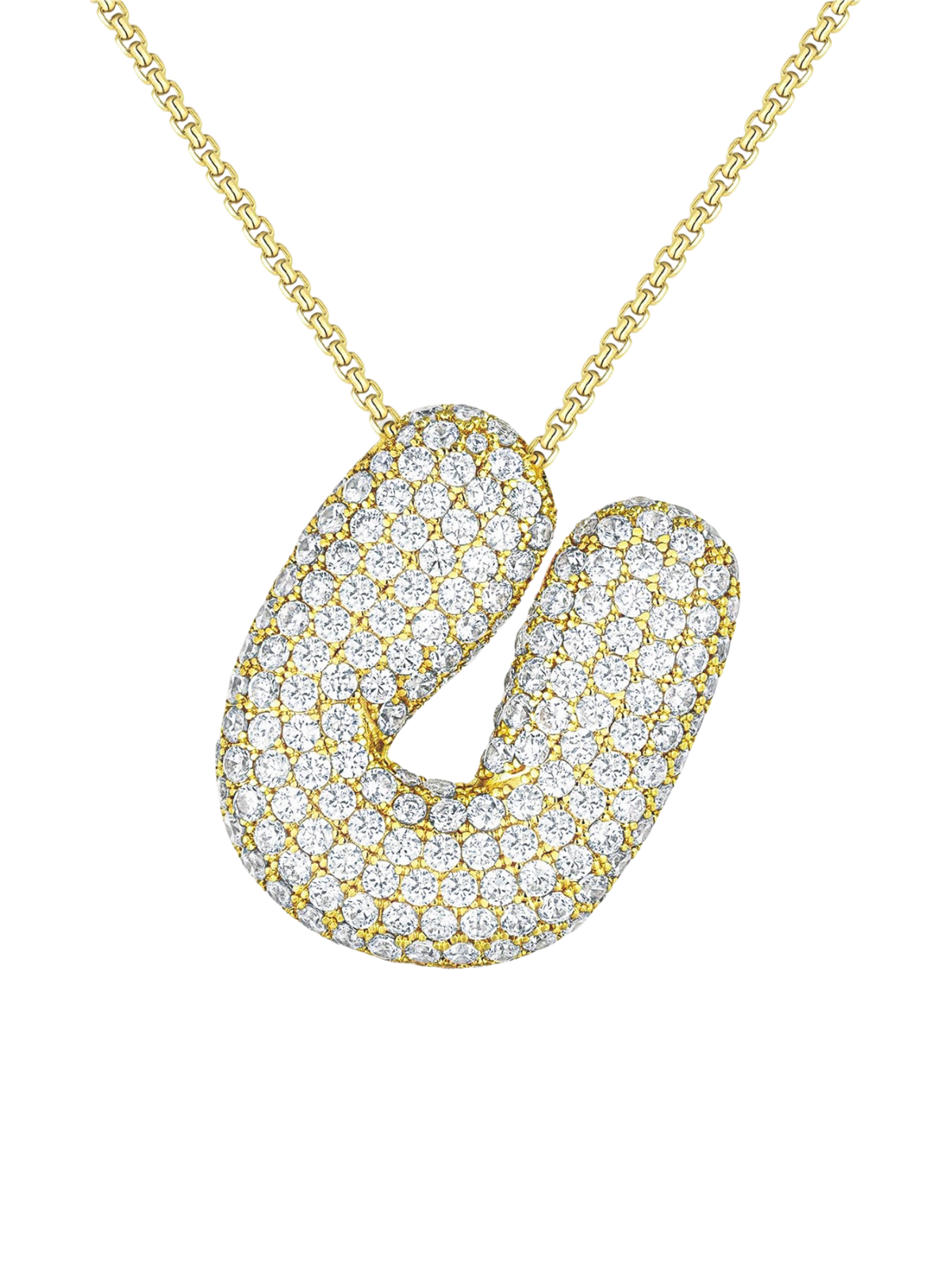 Luna Bubble Letter (A-Z) Necklace – image 27